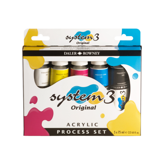 System 3 Original Acrylic Set 5 X 75ml Tubes