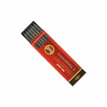 KOH-I-NOOR - Etui de 6 mines fusain 5,6 mm assortis Gioconda