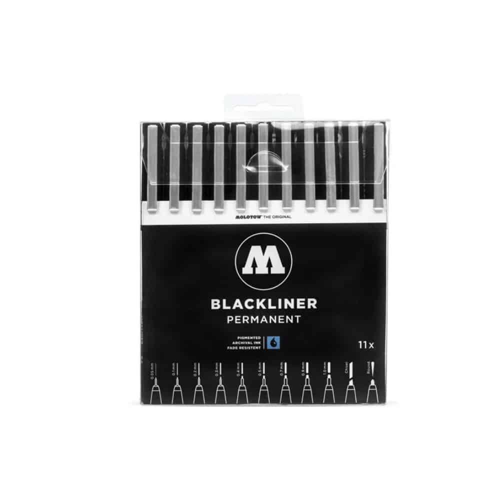 MOLOTOW - Set de 11 feutres Blackliner