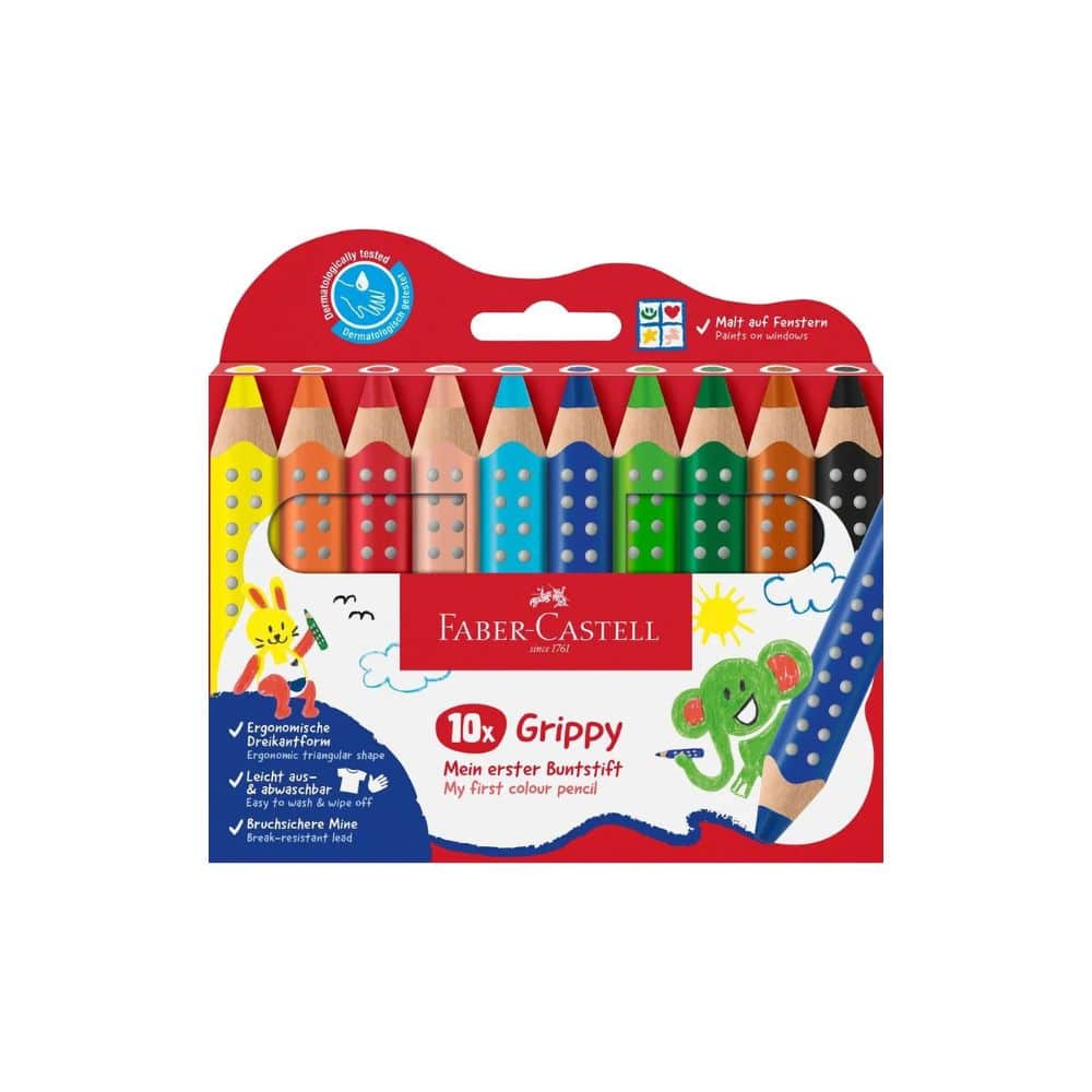 FABER CASTELL – SET 10 CRAYONS GRIPPY