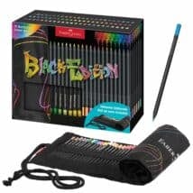 FABER CASTELL – Trousse de 72 crayons de couleur Black Edition