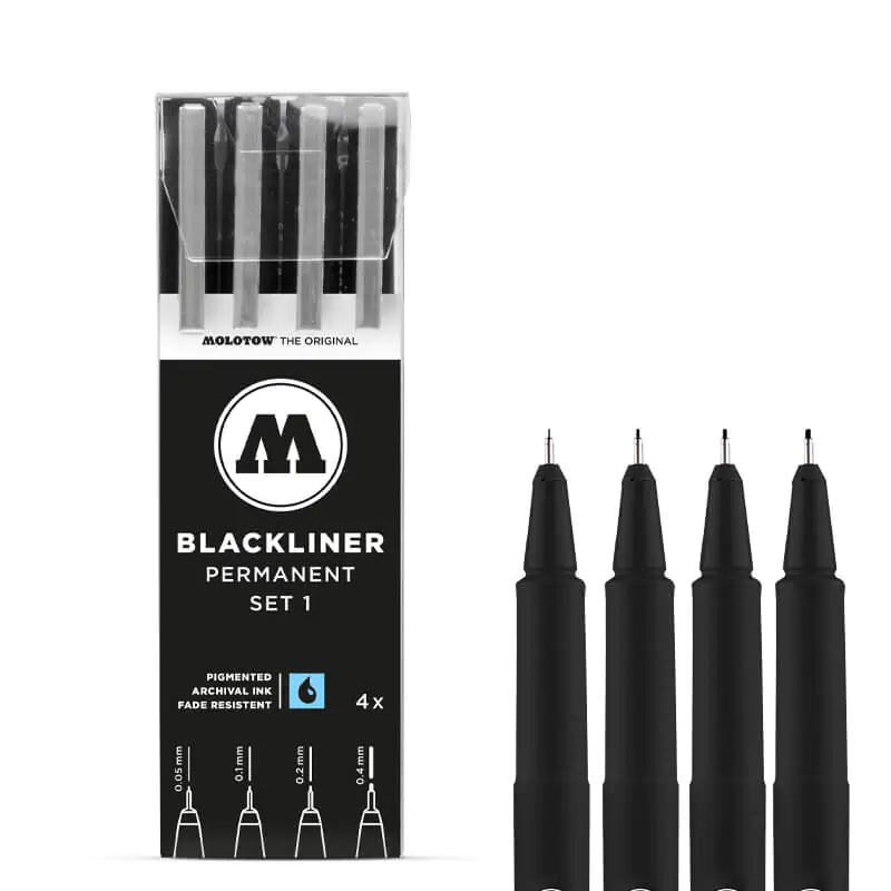 MOLOTOW - Set de 4 Blackliner N°1
