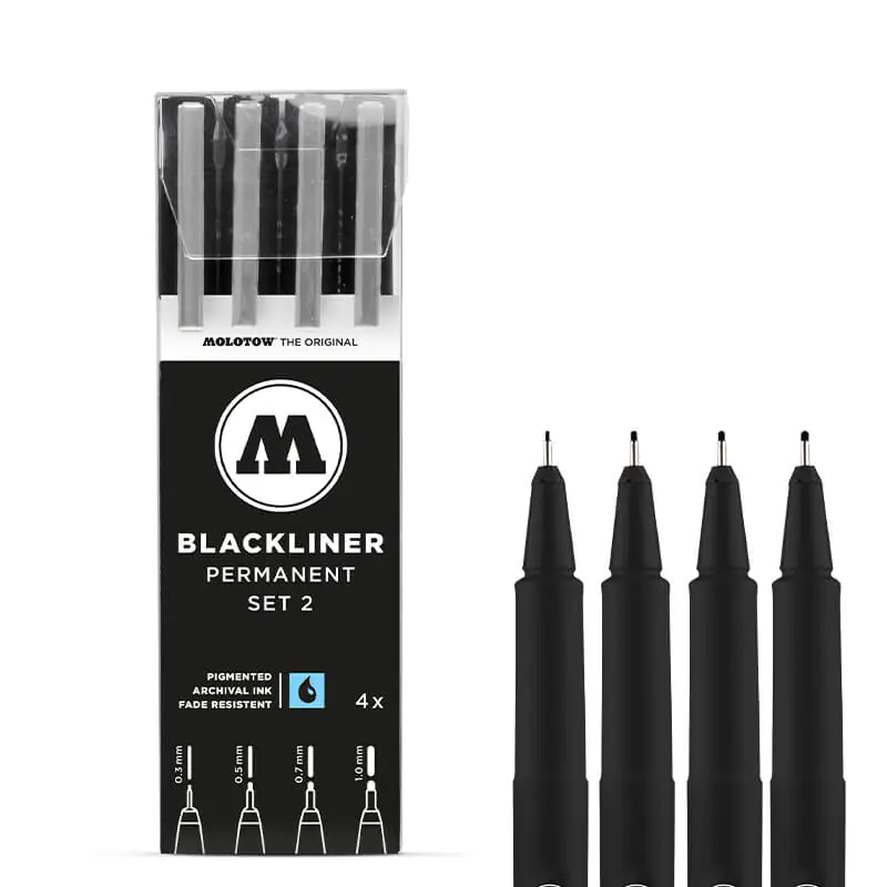 MOLOTOW - Set de 4 Blackliner N°2