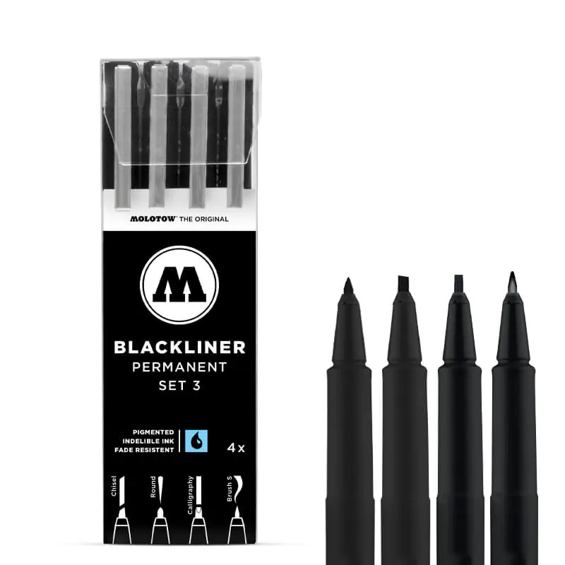 MOLOTOW - Set de 4 Blackliner N°3