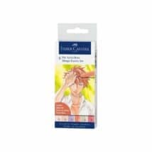 FABER CASTELL - Set de 6 feutres Pitt Artist Pen Manga Kaoiro