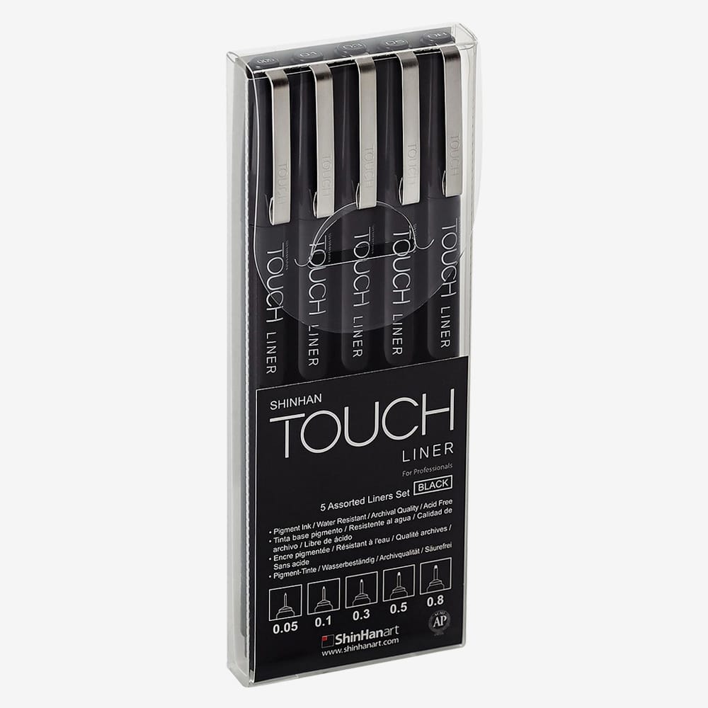SHINHAN - Set de 5 Touch Liner noir