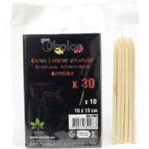 O'COLOR - 30 Cartes à Gratter arc-en-ciel + 10 Batonnets