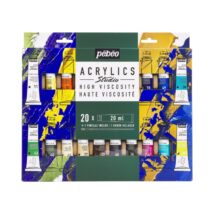 PEBEO – Set de 20 Acrylique Studio 20ml + 1 brosse offerte