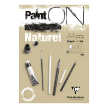 CLAIREFONTAINE Bloc Paint’ON Naturel 250 g/m² A4
