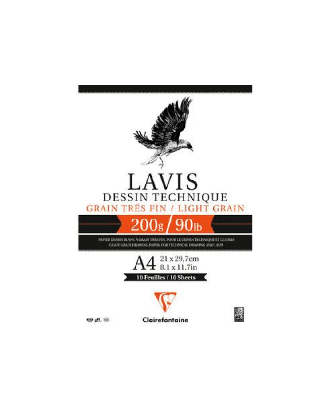 CLAIREFONTAINE – Bloc Lavis Dessin Technique 200 g/m² A4