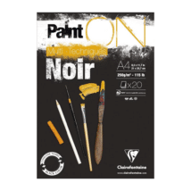CLAIREFONTAINE – Pochette de Papier Paint’ON Recyclé 250 g/m² 50 × 65 cm - papier multi-techniques noir