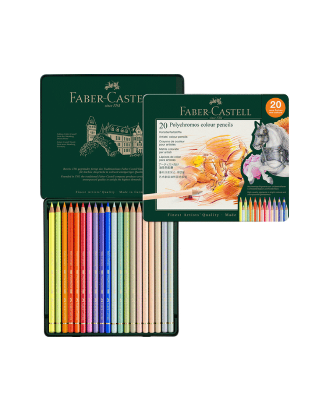 FABER CASTELL - Crayon Polychromos boite métal 20 nouveau couleur