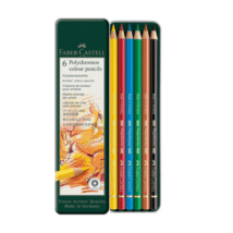FABER CASTELL - Boîte de 6 crayons Polychromos