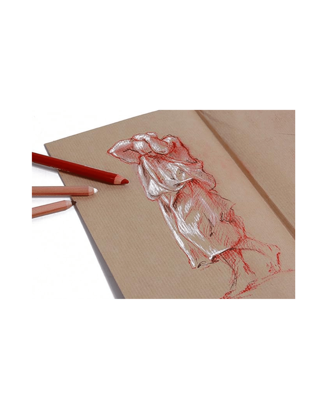 CLAIREFONTAINE – Pochette de Papier Kraft vergé 90 g/m² 50 × 65 cm