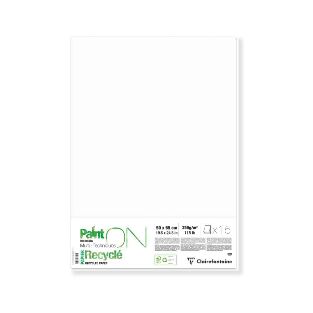 CLAIREFONTAINE – Papier Paint’ON Recyclé 250 g/m² 50 × 65 cm