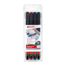 EDDING-Pochette de 4 feutres 140S permanents 0.3mm - couleurs assorties