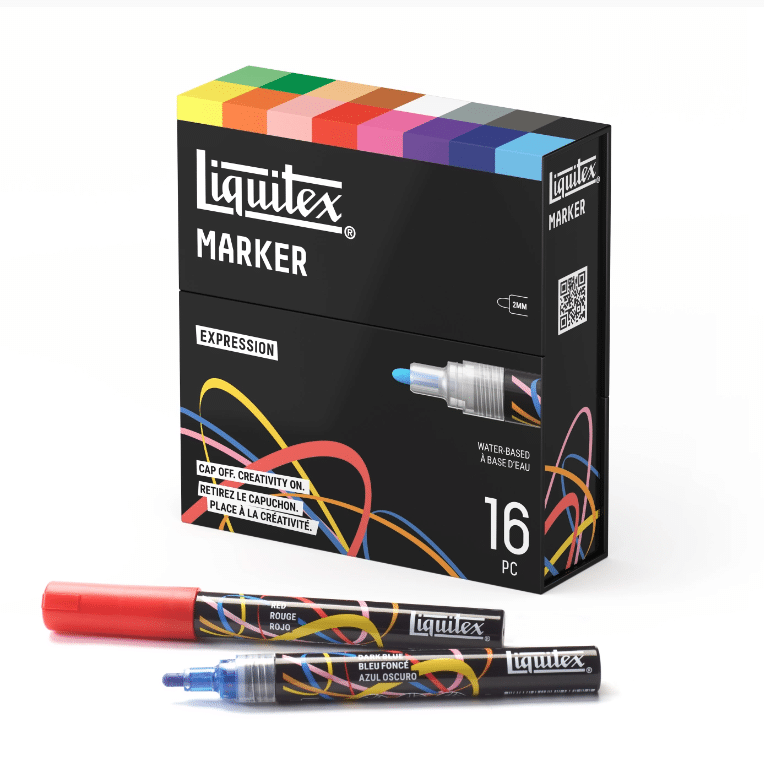 LIQUITEX - Set Expression 16 marqueurs 2mm