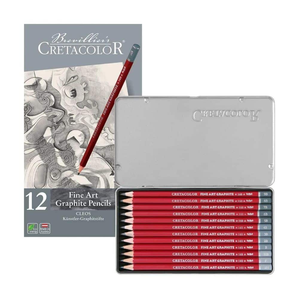 CRETACOLOR - Set de 12 Crayons Graphite
