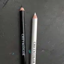 CRETACOLOR - Set Thunder & Lightning - 2 crayons noir et blanc